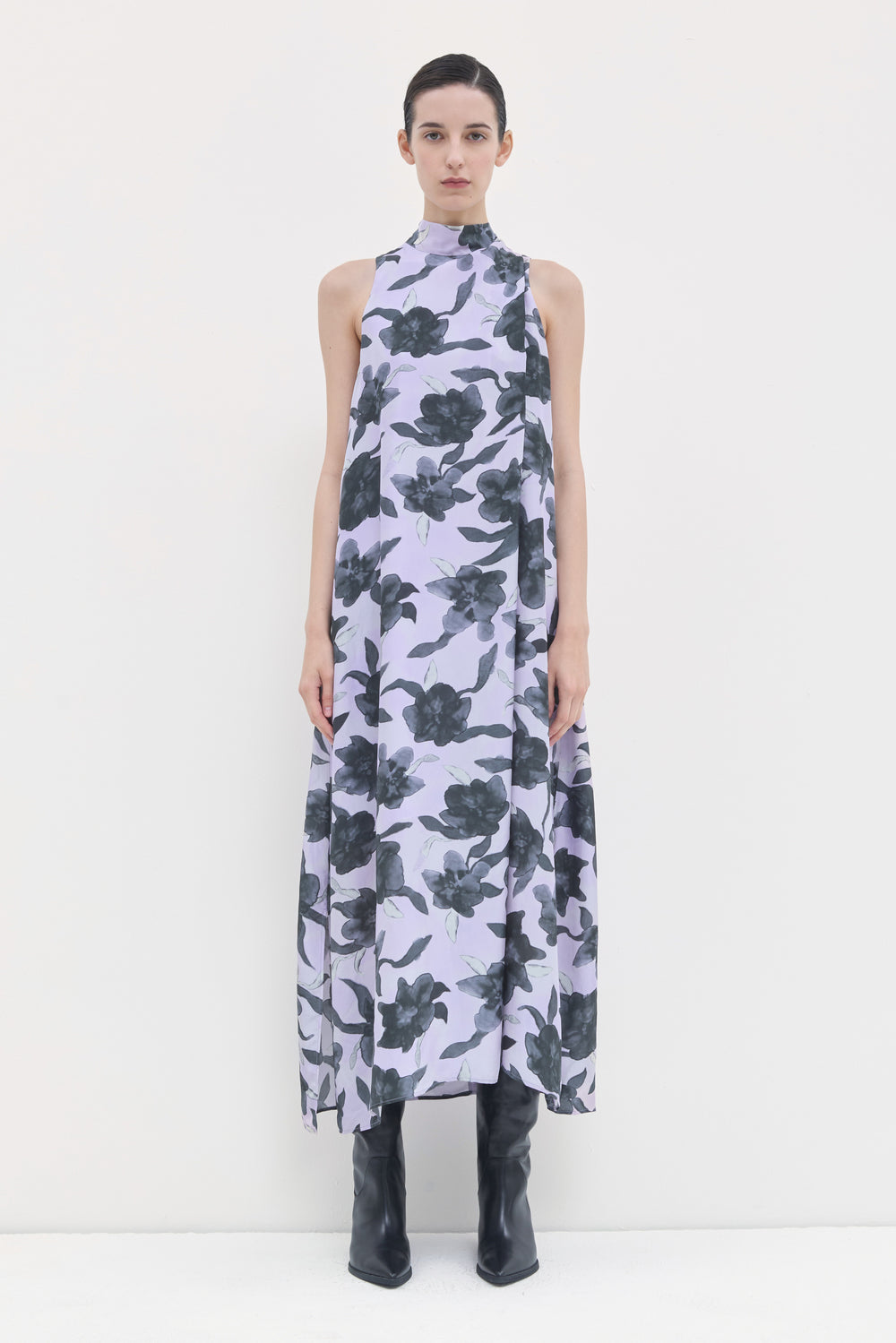 Delena Printed Silk Dress