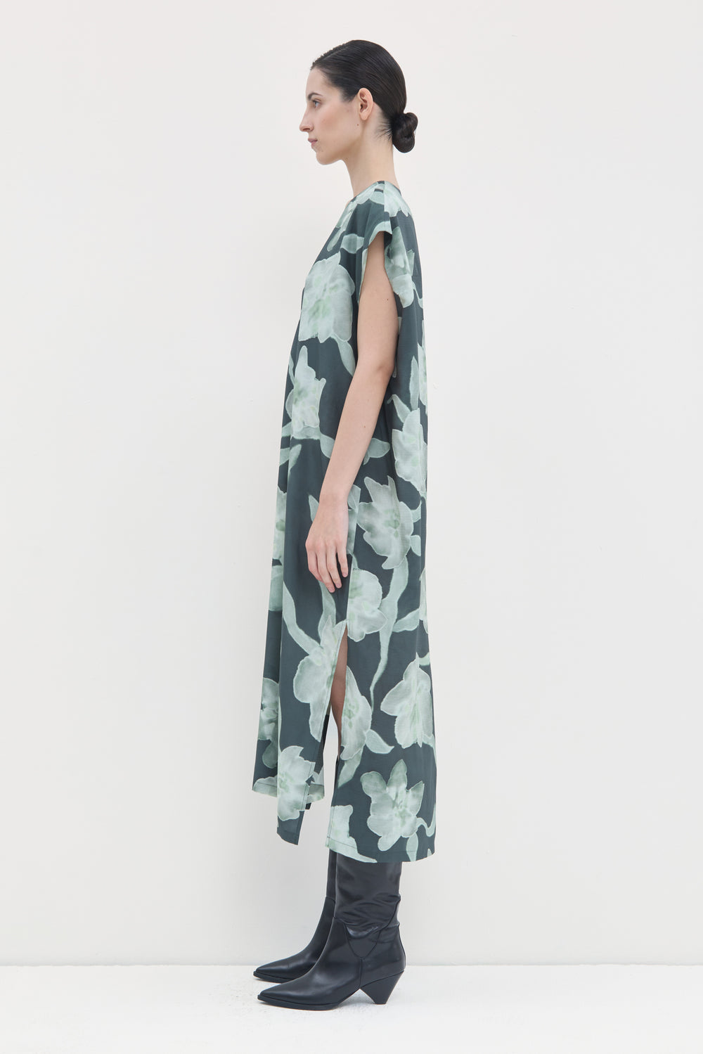 Deralos Printed Silk Dress