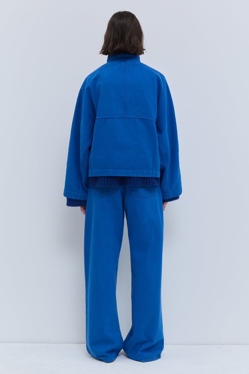 Jabala Klein blue denim jacket front view