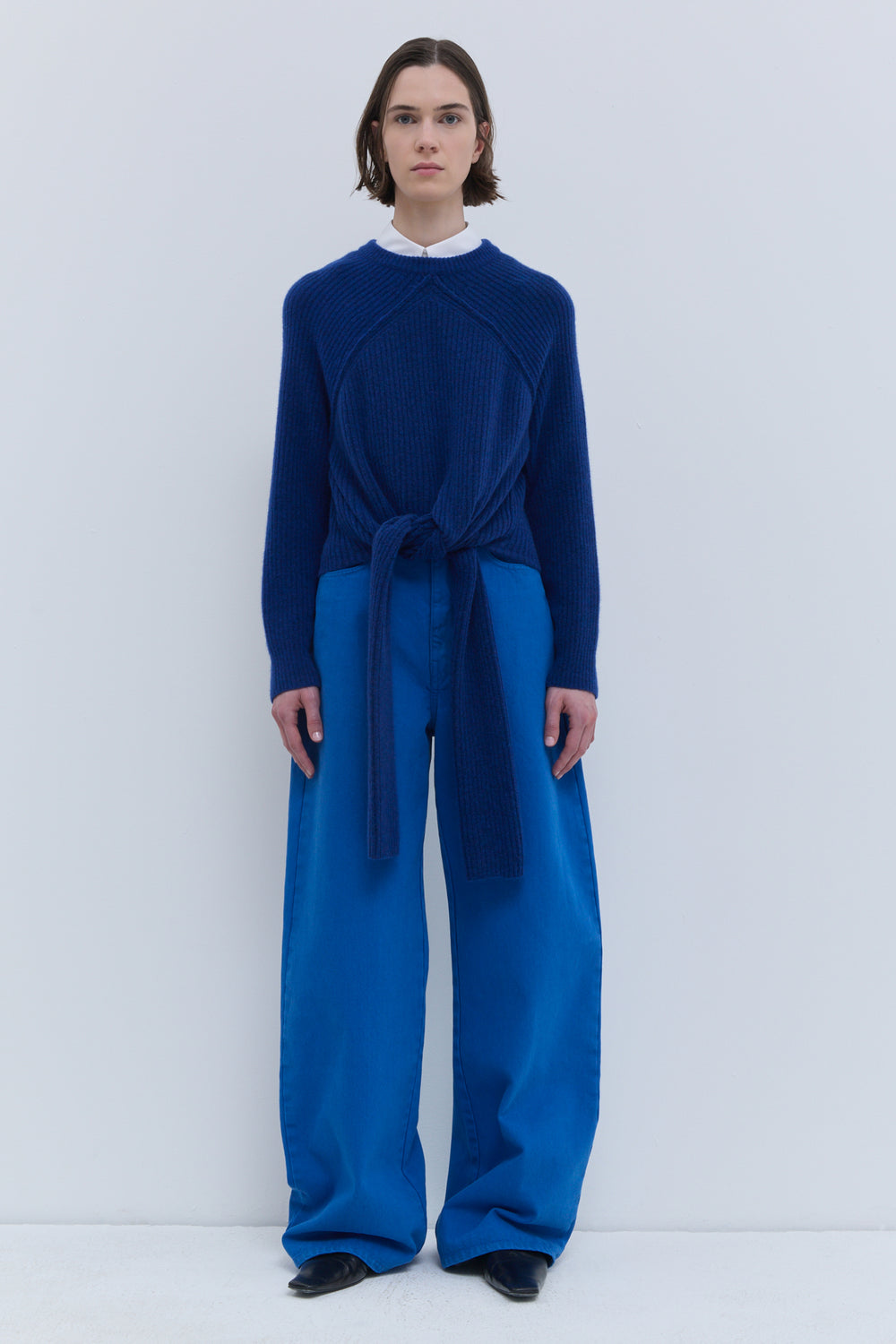Kadoka ribbed-knit top in deep blue