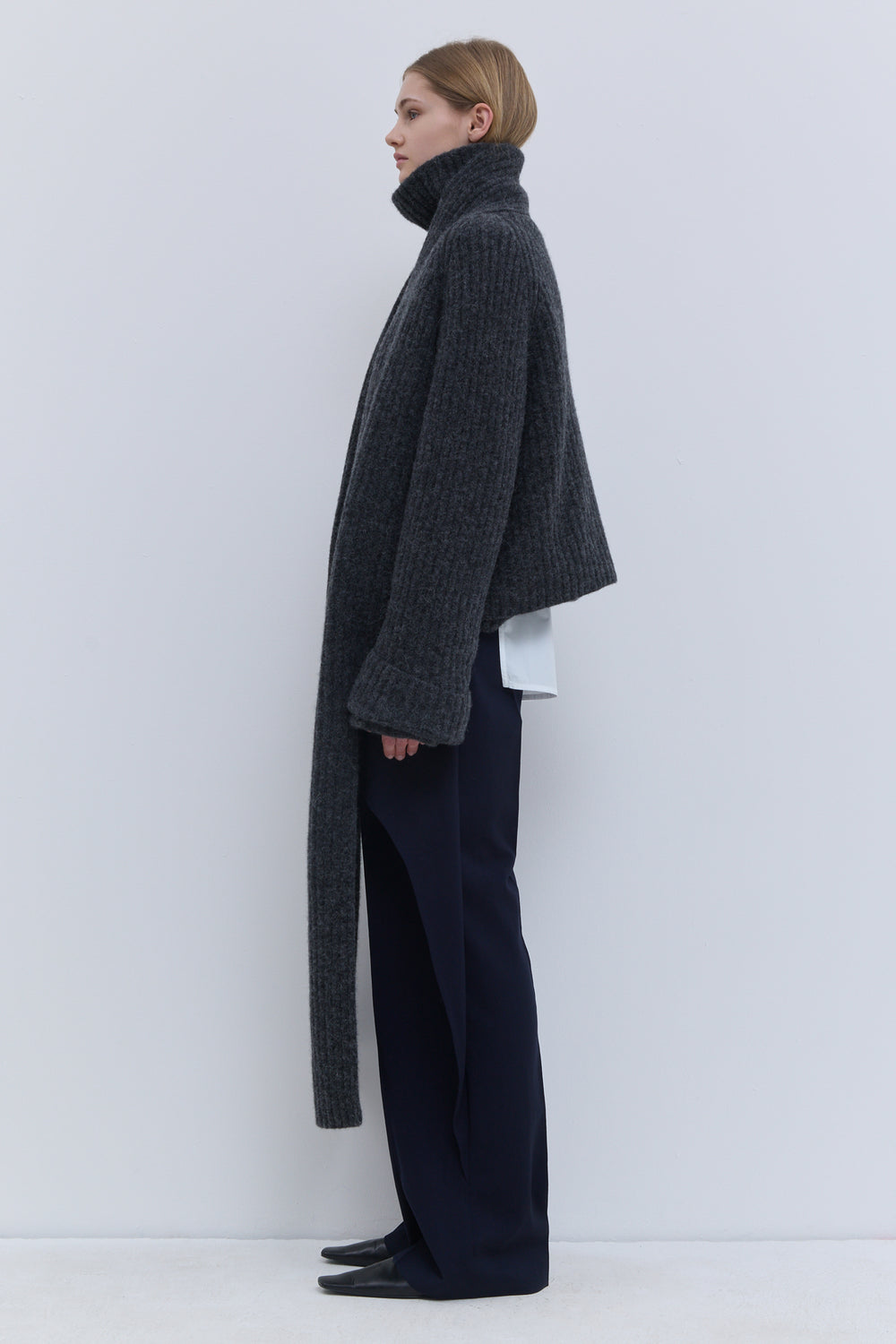 Christian Wijnants chunky rib cardigan with elongated front tails