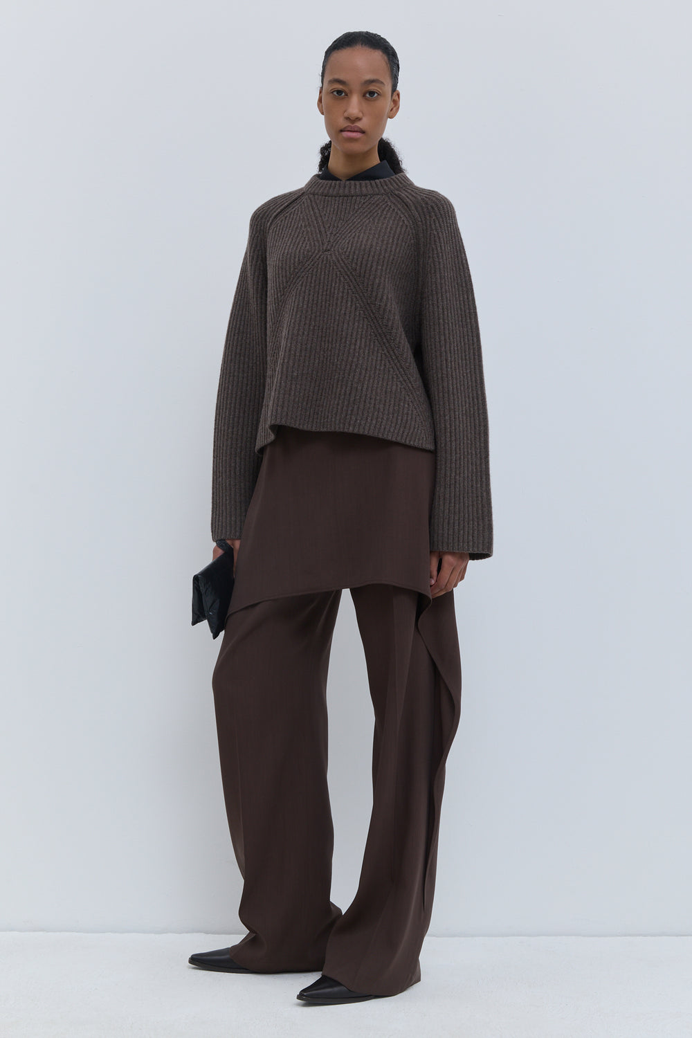 Christian Wijnants Kismia yak melange crossed rib sweater