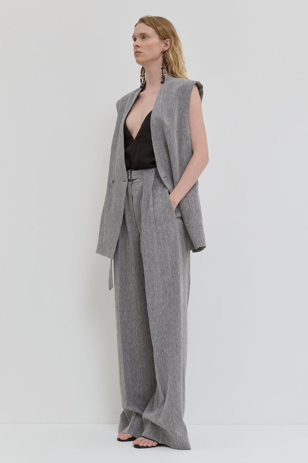 Palesa High Waist Belted Pants