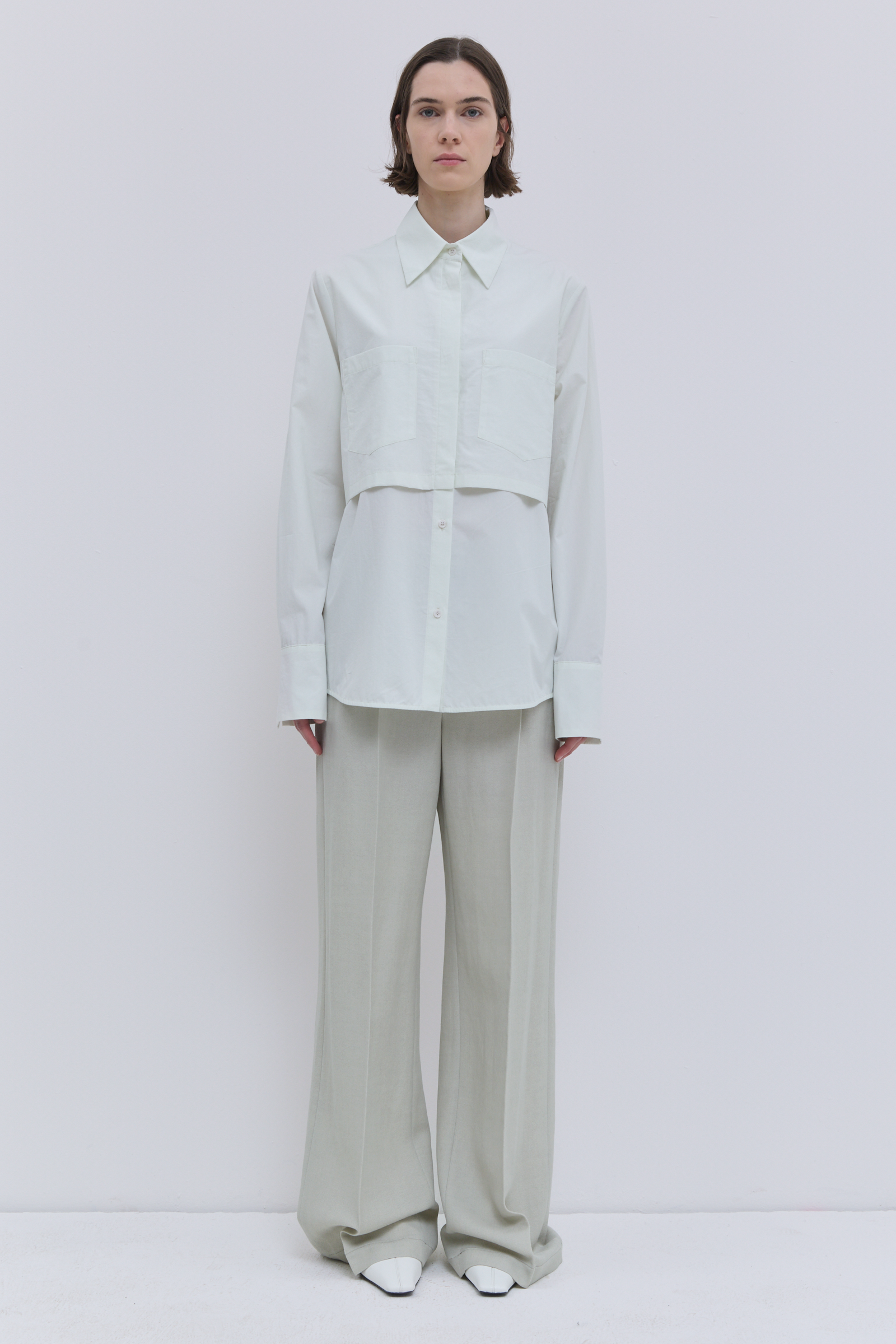 Tolla Woven Top in Ice 100% organic cotton