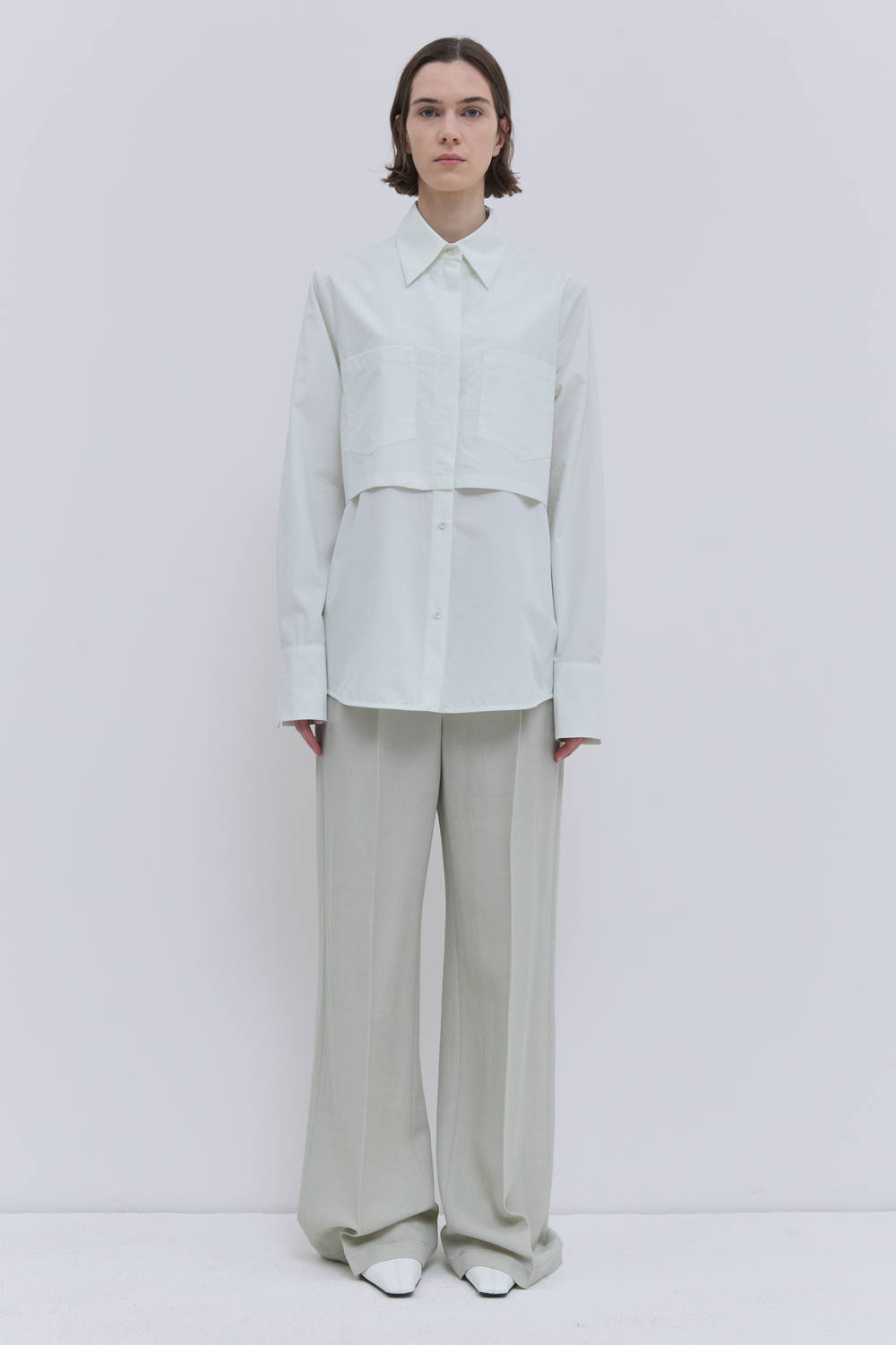 Tolla Woven Top in Ice 100% organic cotton